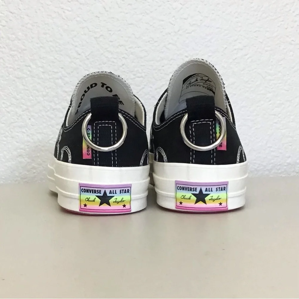 Converse Women’s 9 / Men’s 7 NWOT Chuck Low Pride Black Sneakers Shoes A10215C